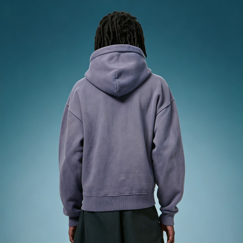 Custom Zipper Heavyweight Fleece Hoodie | Oversized Sun Faded Hoodie | 100% Cotton Vintage Hoodie