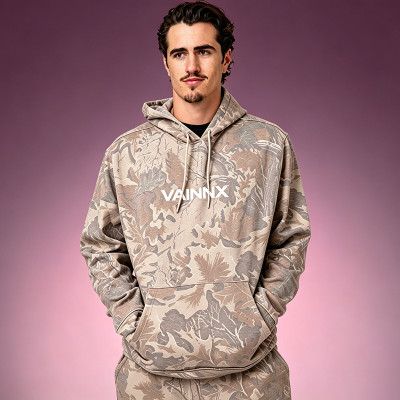 OEM Manufacturer Custom Hoodie | Vintage Streetwear Hoodie | Loose Fit Thick Fleece Camo Sweatshirt