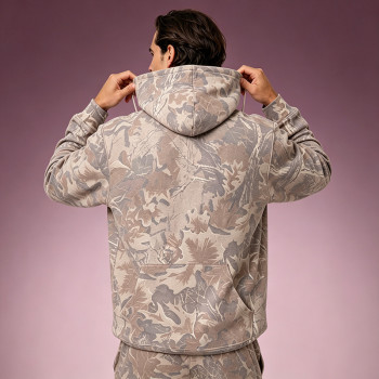 OEM Manufacturer Custom Hoodie | Vintage Streetwear Hoodie | Loose Fit Thick Fleece Camo Sweatshirt
