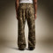 Custom Vintage Baggy High Quality Sweatpants | Wide-Leg Heavyweight Fleece Pants | Men's Olive Camo Sweatpants