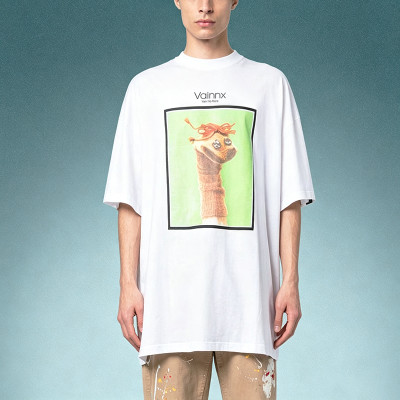 Custom Screen Print Tee | Streetwear Super Oversized Tee | 100%Cotton T-shirt | Y2K Graphic Clothing