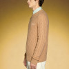 Custom Cable-Knit Texture Crewneck Sweater | Thick Jacquard Knitted Sweater | Men's Old Money Style Sweater