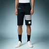 Custom Heavyweight Cotton Sports Shorts | Breathable Striped Gym Short | Men's Casual Drawstring Running Shorts
