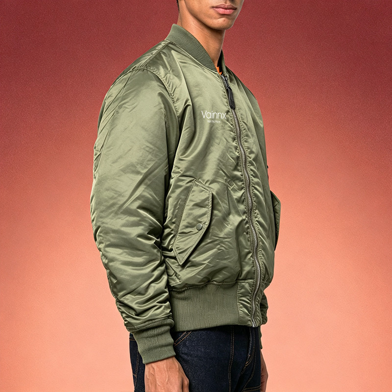 Oversized military bomber jacket for fall winter