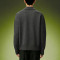 Custom Loose Fit Drop Shoulder Sweater | Heavyweight Knitted Sweater | Premium Charcoal Knit Polo Shirt