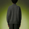 Custom Loose Fit Drop Shoulder Sweater | Heavyweight Knitted Sweater | Premium Charcoal Knit Polo Shirt