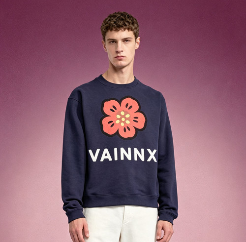 Custom Graphic Print Crewneck Sweatshirt | Drop Shoulder Heavyweight Hoodie | Casual Streetwear Top