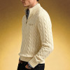 Custom High Quality Funnel Neck Sweater | Quarter-Zip Pullover Sweater | Men's Old Money Style Sweater
