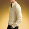 Custom High Quality Funnel Neck Sweater | Quarter-Zip Pullover Sweater | Men's Old Money Style Sweater