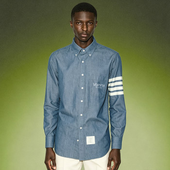 Custom Men's Tailored Blue Jean Shirt | Casual Workwear Shirt | Streetwear Shirt Manufacturer