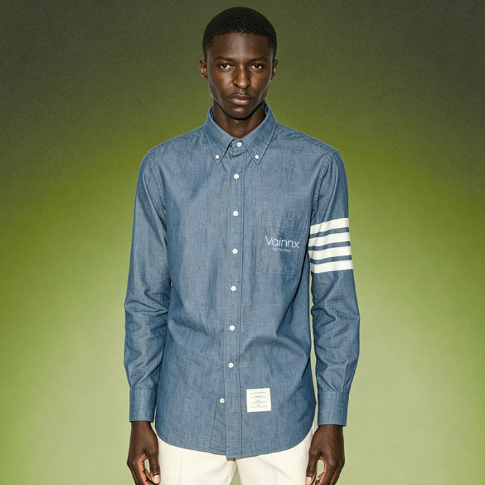 Custom Men's Tailored Blue Jean Shirt | Casual Workwear Shirt | Streetwear Shirt Manufacturer