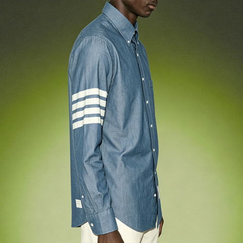 Custom Men's Tailored Blue Jean Shirt | Casual Workwear Shirt | Streetwear Shirt Manufacturer