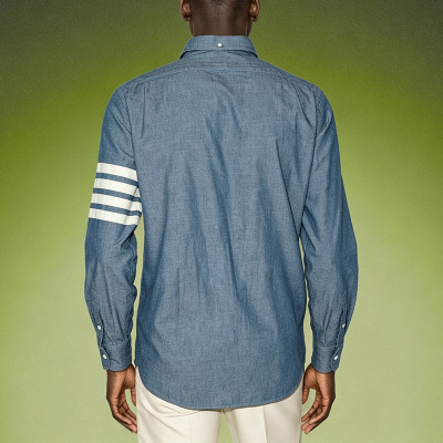 Custom Men's Tailored Blue Jean Shirt | Casual Workwear Shirt | Streetwear Shirt Manufacturer