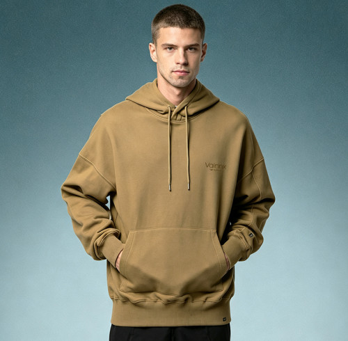 Custom Men's Heavyweight Hoodie | Designer Oversized French Terry Hoodie | Drop-Shoulder Loose Fit Pullover