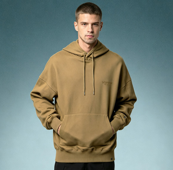 Custom Men's Heavyweight Hoodie | Designer Oversized French Terry Hoodie | Drop-Shoulder Loose Fit Pullover