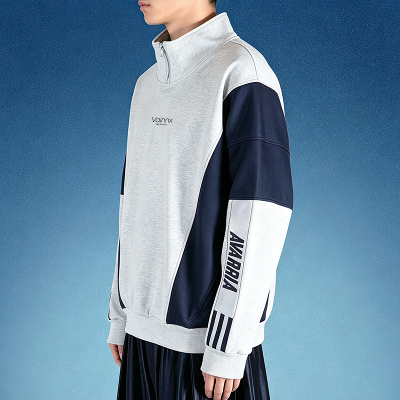 Vintage racing sleeve print sweatshirt