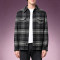 Custom Men's Plaid Woolen Overshirt | Casual Flannel Workwear Top | Streetwear Long Sleeve Shirt
