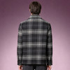 Custom Men's Plaid Woolen Overshirt | Casual Flannel Workwear Top | Streetwear Long Sleeve Shirt
