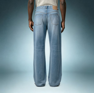 Custom Straight Leg Denim Trousers | Streetwear Loose Fit Jeans | Men's Classic Heavy Cotton Denim Pants