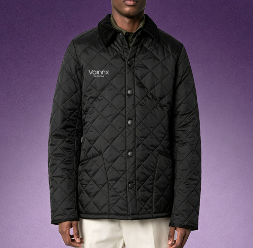 Men's Puff Corduroy Collar Quilted Jacket | Custom Jacket Manufacturer | Lightweight Button Up Coat