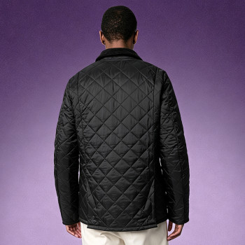 Men's Puff Corduroy Collar Quilted Jacket | Custom Jacket Manufacturer | Lightweight Button Up Coat