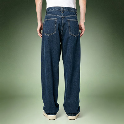 Custom Heavyweight High Waist Jeans | Men's Wide Leg Loose Jeans | Vintage Dark Wash Baggy Denim Trousers