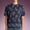 Custom Vintage Streetwear Knit Tee | Men's Relaxed Fit Summer Top | Graphic Printed T-Shirt