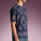 Custom Vintage Streetwear Knit Tee | Men's Relaxed Fit Summer Top | Graphic Printed T-Shirt