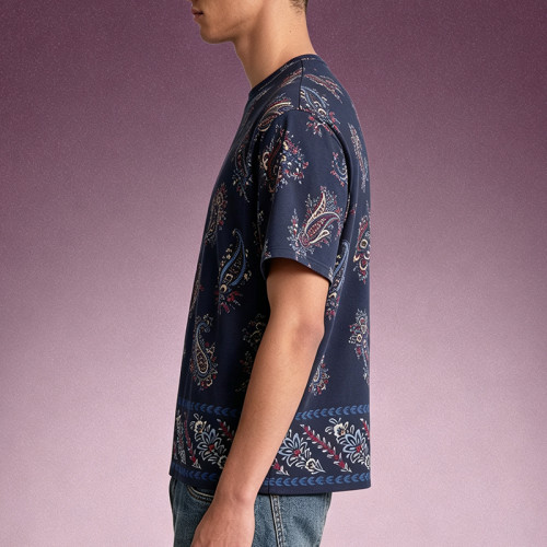 Custom Vintage Streetwear Knit Tee | Men's Relaxed Fit Summer Top | Graphic Printed T-Shirt