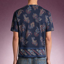 Custom Vintage Streetwear Knit Tee | Men's Relaxed Fit Summer Top | Graphic Printed T-Shirt