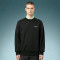 Custom Premium Solid Color Hoodie | Tipped Cuff Heavyweight Fleece Pullover | Men's Black Crewneck Sweatshirt