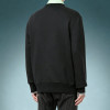 Custom Premium Solid Color Hoodie | Tipped Cuff Heavyweight Fleece Pullover | Men's Black Crewneck Sweatshirt