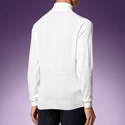 Custom Thermal Slim Fit Undershirt | Men's Pure Color Turtleneck Sweater | Fine Knit Roll Neck Pullover