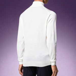 Custom Thermal Slim Fit Undershirt | Men's Pure Color Turtleneck Sweater | Fine Knit Roll Neck Pullover