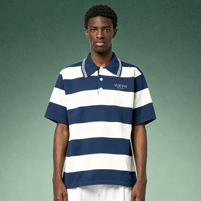 Custom Striped Polo Shirt