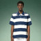 Custom Striped Polo Shirt | DTG Print Streetwear Short Sleeve Shirt | Relaxed Fit Tipped Collar Polo Top