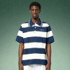 Custom Striped Polo Shirt | DTG Print Streetwear Short Sleeve Shirt | Relaxed Fit Tipped Collar Polo Top