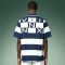 Custom Striped Polo Shirt | DTG Print Streetwear Short Sleeve Shirt | Relaxed Fit Tipped Collar Polo Top