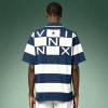Custom Striped Polo Shirt | DTG Print Streetwear Short Sleeve Shirt | Relaxed Fit Tipped Collar Polo Top