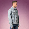 Custom Oversized Jean Jacket | Men's Distressed Denim Jacket | Vintage Acid Wash Trucker Jacket