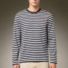 Custom Heavy Cotton Slim Fit T-shirt | Stripe Long Sleeve T-shirt | Streetwear Clean Fit Top