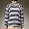 Custom Heavy Cotton Slim Fit T-shirt | Stripe Long Sleeve T-shirt | Streetwear Clean Fit Top