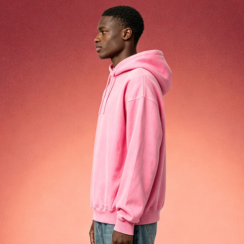 Custom Men's Heavyweight Hoodie | Designer French Terry Causal Hoodie | Oversized Drop Shoulder Pullover