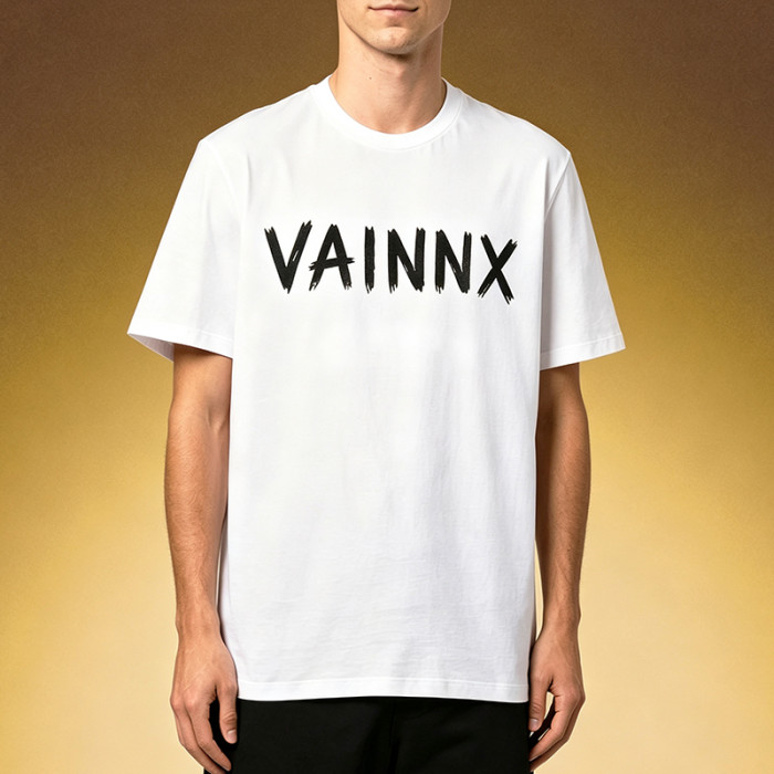 Custom DTG Printed Boxy Fit T-Shirt | Premium Vintage Short Sleeve Tee | Men's Heavy Cotton White T-Shirt