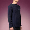 Custom High Quality Patchwork Sweater | Heavyweight Ribbed Hooded Knit Sweater | Men's Old Money Style Sweater