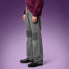 Custom Patchwork Denim Trousers | Vintage Washed Workwear Pants | Baggy Streetwear Straight Jeans