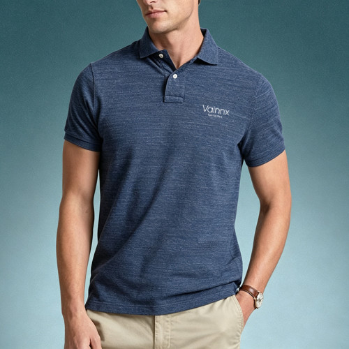 Custom Golf Resort Wear Shirt | Breathable Slub Cotton Short Sleeve Top | Men's Casual Polo Shirt
