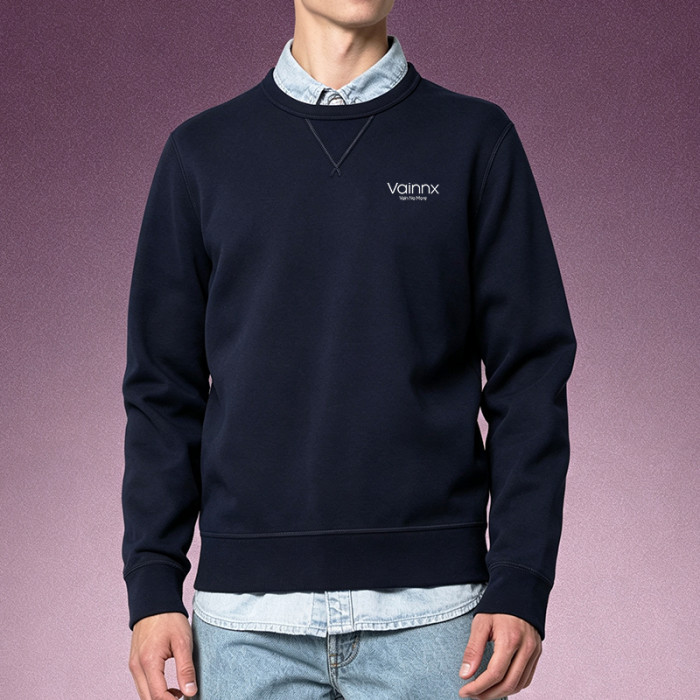 Custom Casual Essentials Hoodie | Drop Shoulder Thick Fleece Pullover | Men's Classic Crewneck Sweatshirt