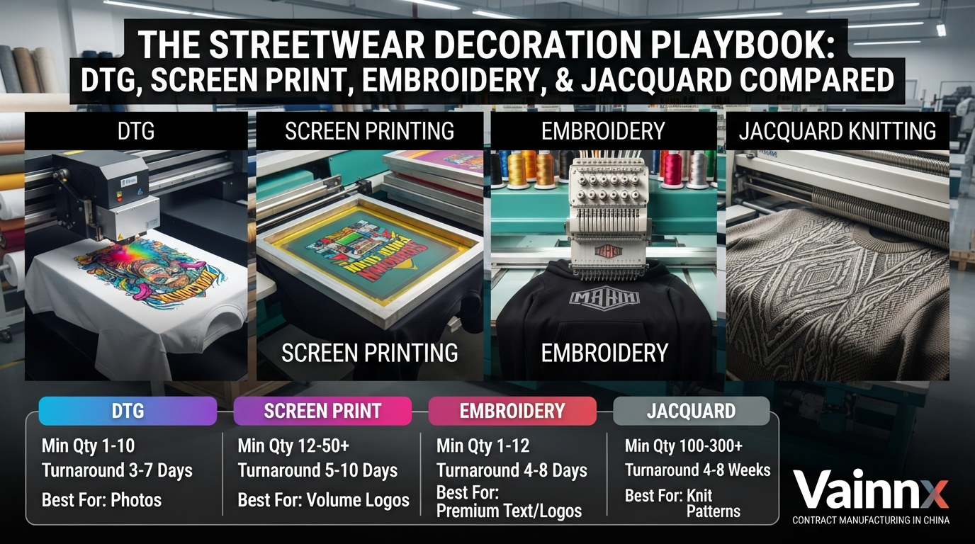 DTG vs Screen Printing vs Embroidery: Which Customization for Your Brand?