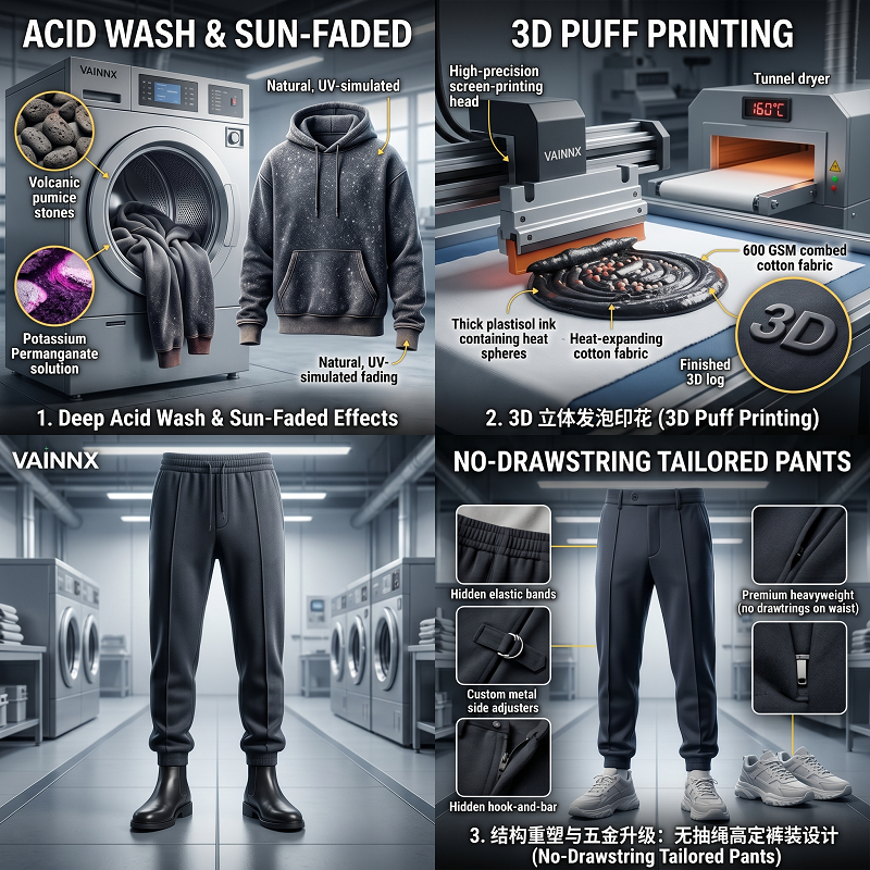 acid wash 3D puff printing